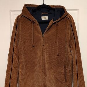 Marine Layer Tan Corduroy Hooded Jacket